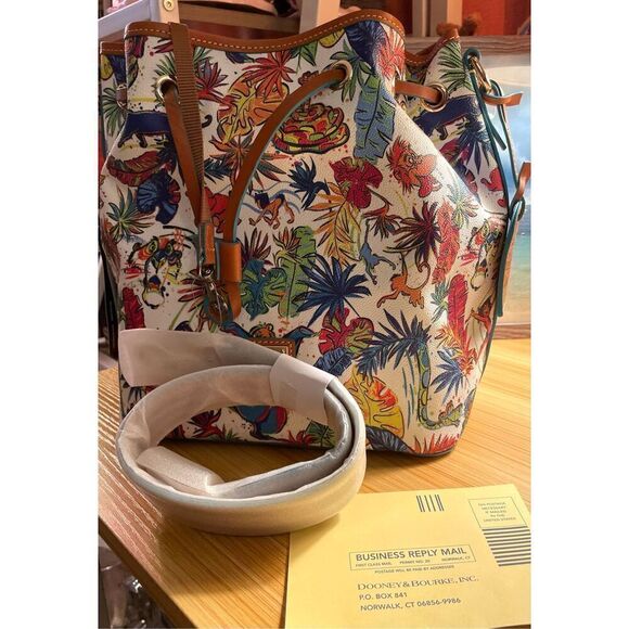 Dooney & Bourke Jungle Book Drawstring Shoulder Bag NWT - Picture 8 of 16